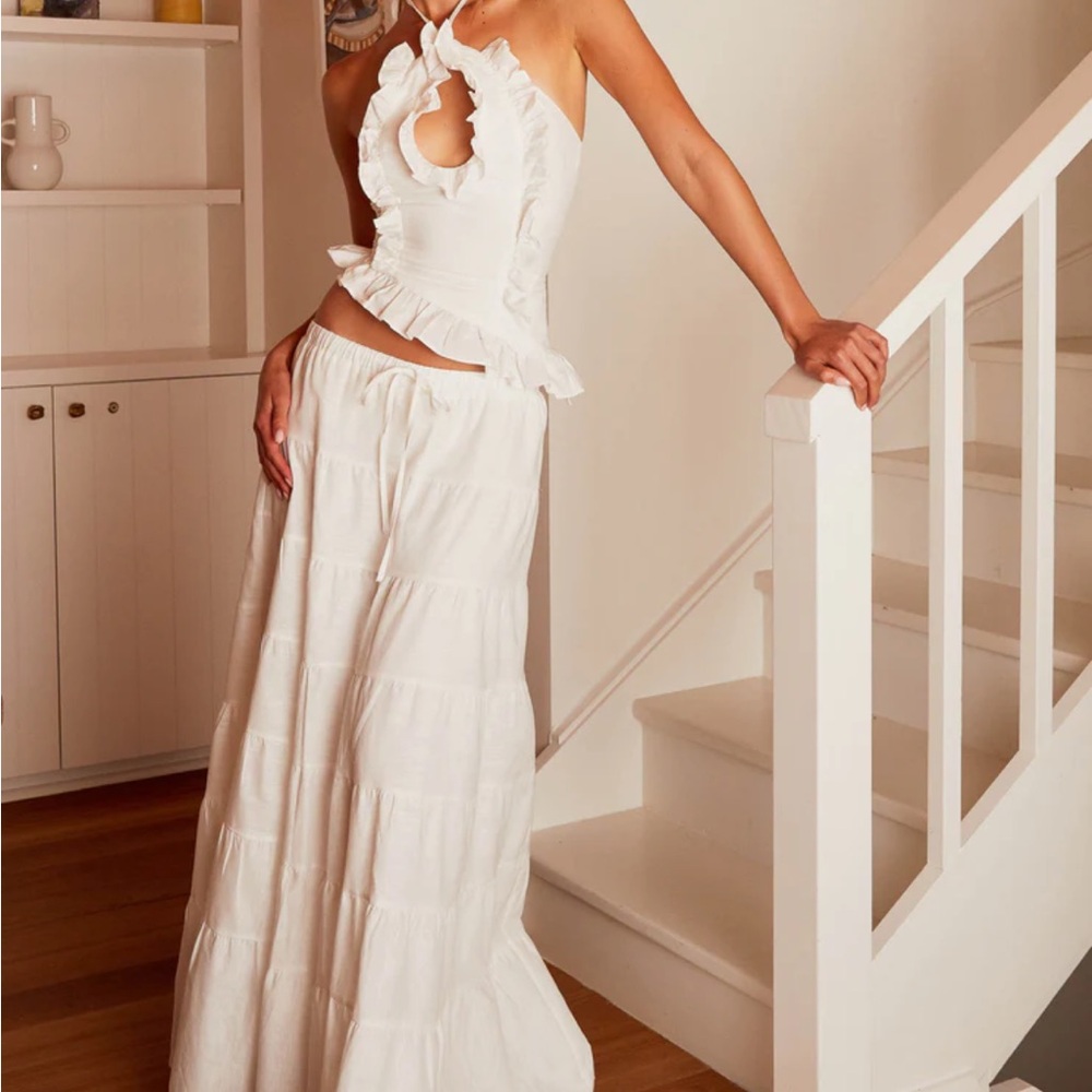 Peppermayo White Maxi Skirt